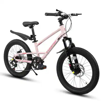 Anysun - 20 Inch Mountain Bike for Adults & Teens - 7 Speed, Front Suspension, Dual Disc Brakes, Carbon Steel Frame