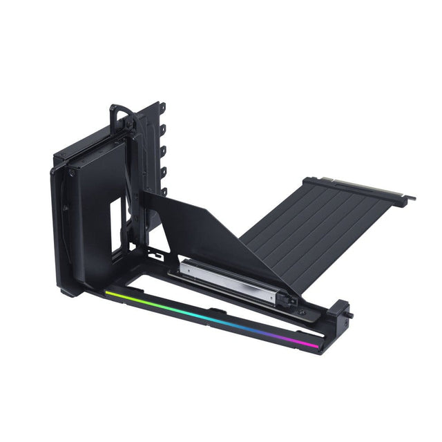 Front. Lian Li - ATX PC Case Multi-Directional 4 Slots Vertical GPU Kit V4 - Premium Gen 5 Riser Cable PCI-E 5.0 x16-200mm - Black.