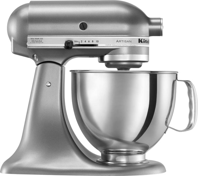 Front. KitchenAid - Artisan Series 5-Quart Tilt-Head Stand Mixer - Contour Silver.