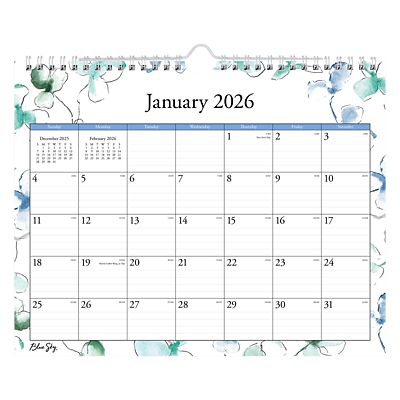 Blue Sky - 2026 Lindley 11" x 8.75" Monthly Desk Calendar - Multicolor