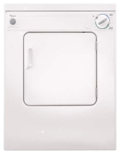 Whirlpool - 3.4 Cu. Ft. Stackable Electric Dryer with Flexible Installation - White