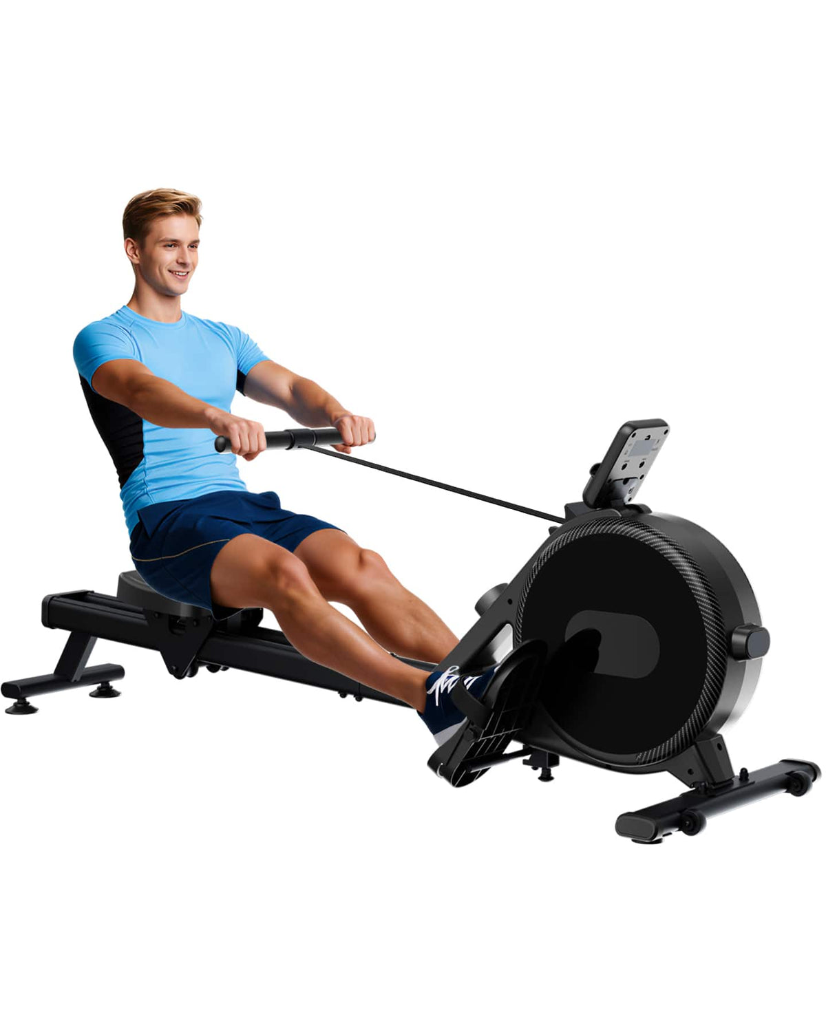 Superun - 2026 Upgraded Rowing Machines for Home, Magnetic Rowing Machine with 32 Levels - Black