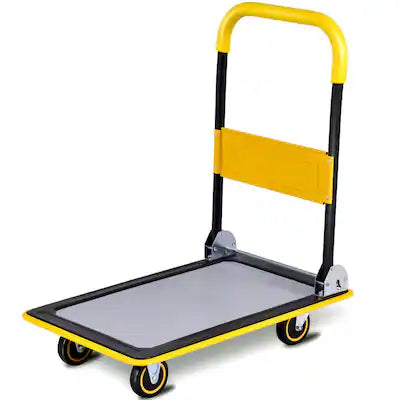 Costway - 330lbs Folding Platform Cart Dolly Push Hand Truck Moving Warehouse Foldable