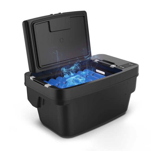 Front. Glarewheel - Portable freezer specially designed for Tesla Model Y - Black.