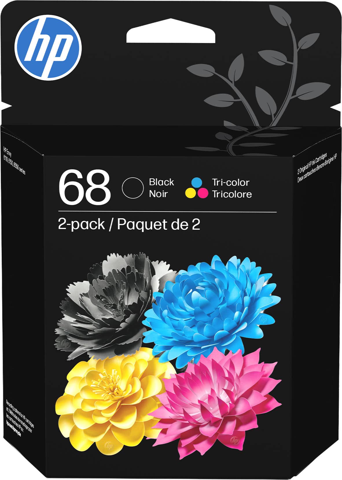 HP - 68 2-Pack Standard Capacity Ink Cartridges - Black/Tri-color