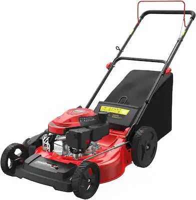 POWERSMART - 21" Gas Push Lawn Mower with 144cc 4-Cycle OHV Engine,3-in-1 with Mulching, Bagging & Side Discharge,6-Position Height