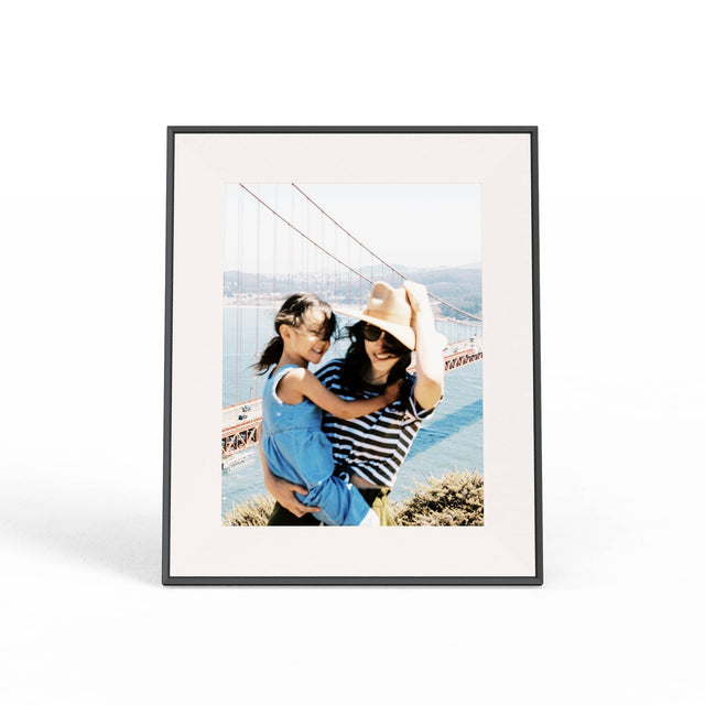 Front. Aura Home - Aura Aspen 12" Digital Wifi Photo Frame- Carbon with Paper Mat - Carbon (Dark).