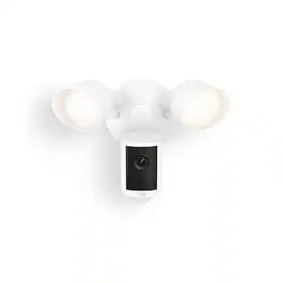 Ring - Floodlight Cam, Wired (newest model) — Wide-Angle Retinal 2K Video, 6x Enhanced Zoom, Ultra-Bright Floodlights