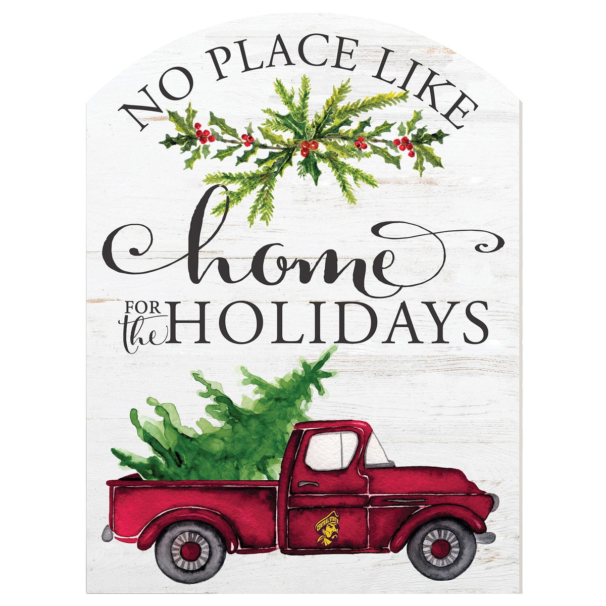 Jardine - Central State Marauders 16'' x 22'' Holiday Marquee Sign - White
