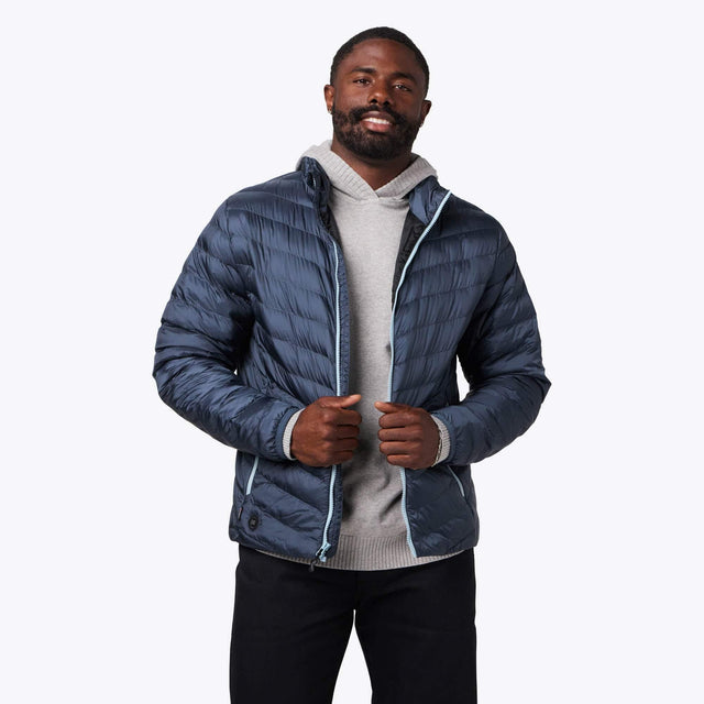 Front. Mobile Warming - Men's Backcountry Xtera Heated Jacket - Arctic Blue.