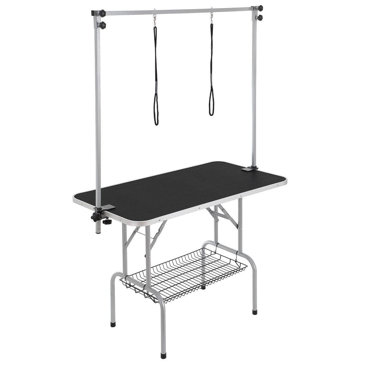 VEVOR - Pet Grooming Table Two Arms with Clamp, 46'' Dog Grooming Station, Foldable Pets Grooming Stand