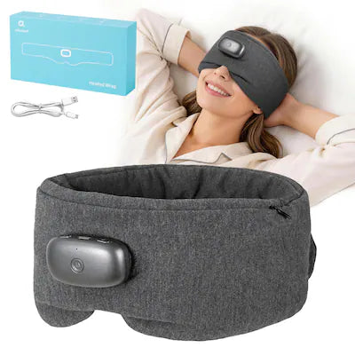 Arboleaf - Heated Eye Mask for Dry Eyes, Cordless Warm Compress Wrap with Bluetooth Music, 3 Heat Modes