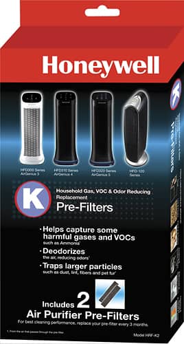 Front. Honeywell - Replacement Filter - Black.