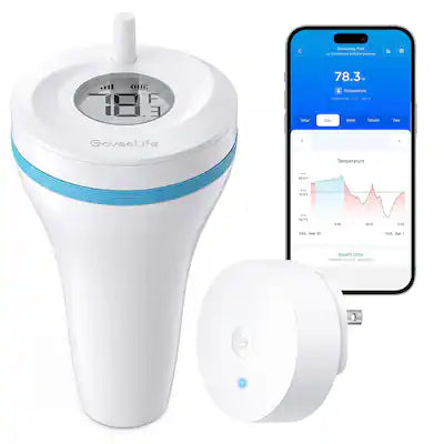 Govee - GoveeLife Wireless Pool Thermometer P2 with WiFi Gateway, Easy Read Digital Floating Thermometer with IP68 Waterproof