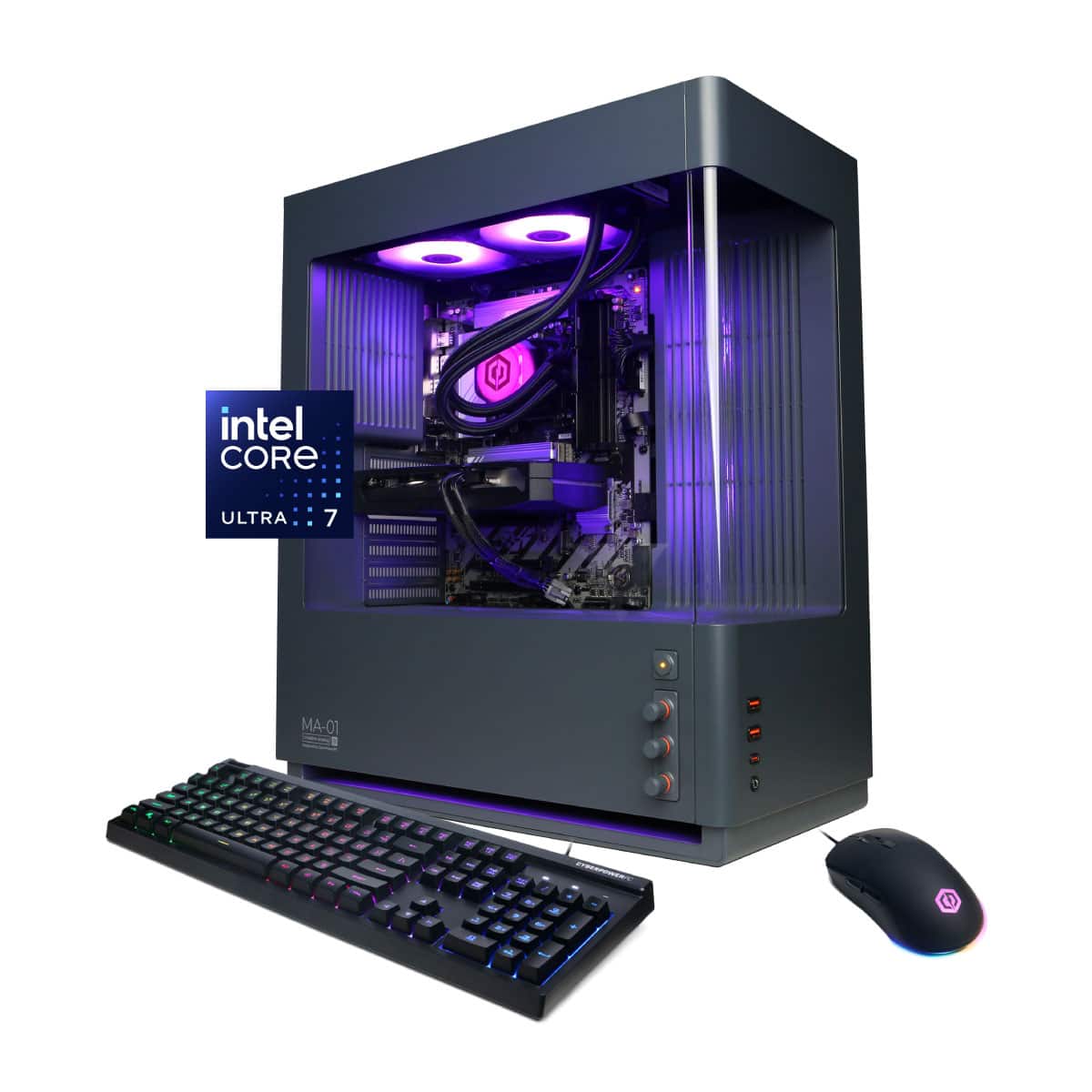 CyberPowerPC - Gaming Desktop - Intel Core Ultra 7 265F 2025 - NVIDIA GeForce RTX 5060 Ti 8GB - 16GB DDR5 Memory - 1TB SSD Storage - Gray