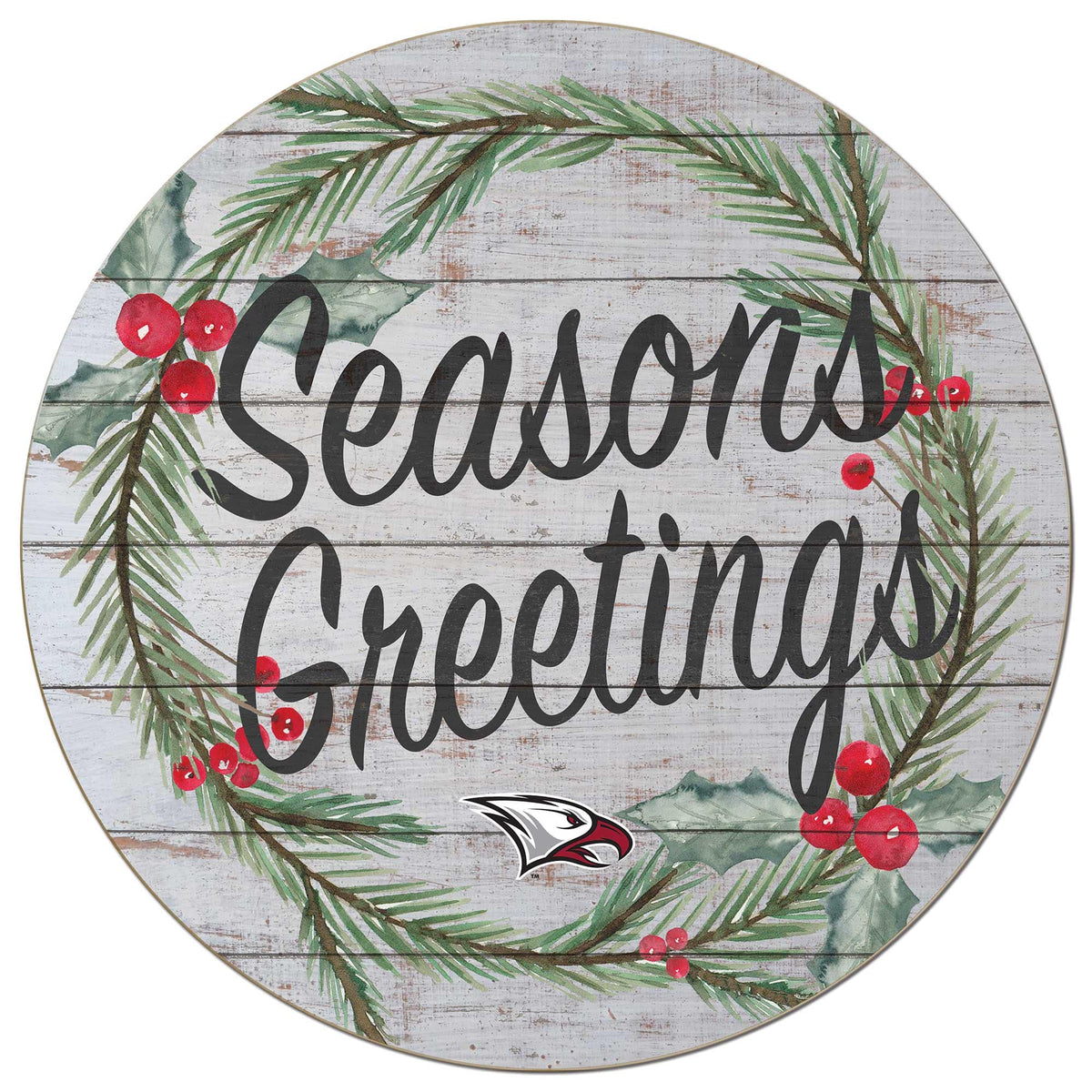 Jardine - North Carolina Central Eagles 20'' x 20'' Season's Greetings Circle - White