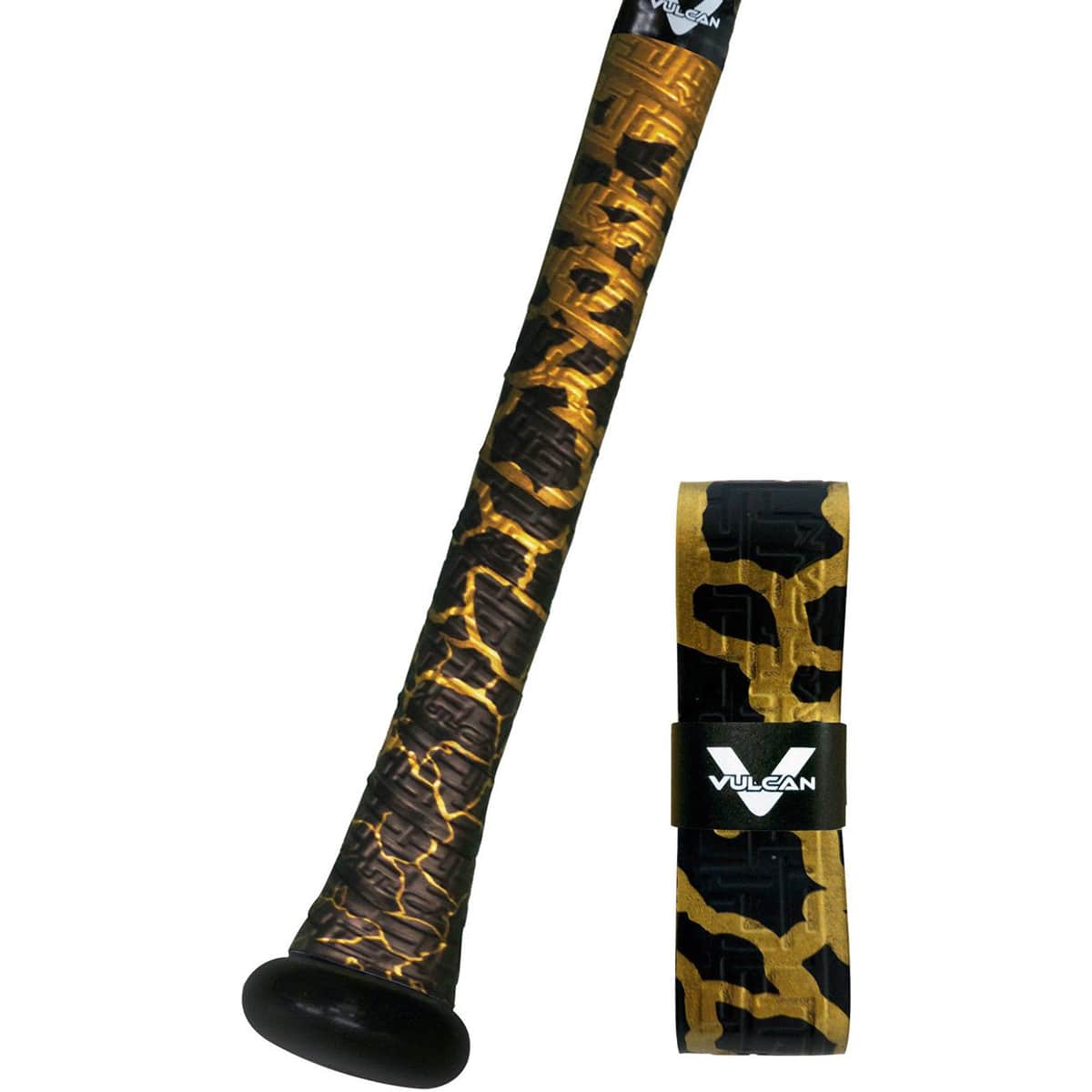 Vulcan - Uncommon Series 1.75mm Advanced Polymer Bat Grip Tape Wrap - Breaking Gold
