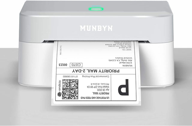 MUNBYN  
Order MAD1174PA 0023 C070 4508 (001)  
States United 125G8 AB Checs Clevy 12345 CA Defg Abc Abed 1234  
TO: SHIP States United 12345 CA Defg, Abc Abcd 1234  
MUNBYN 2-DAY MAIL PRIORITY  
071V01380683  
Pricing Plus Commercial 8 Zone .40 Cubic PM endicia 95124  
ZIP 2020 from Mailed 28 Apr  
MAIL PRIORITY PAID FEES AND POSTAGE US  

MUNBYN  
2-DAY MAIL PRIORITY  
C070 4508 (001)  
12345 CA Defg, Abc Abcd 1234  
States United 12345 CA Defg Abc Abed 1234  
Pd 8 oz 2nd Class  
Wt 4.156 oz  
A Pd 2.2