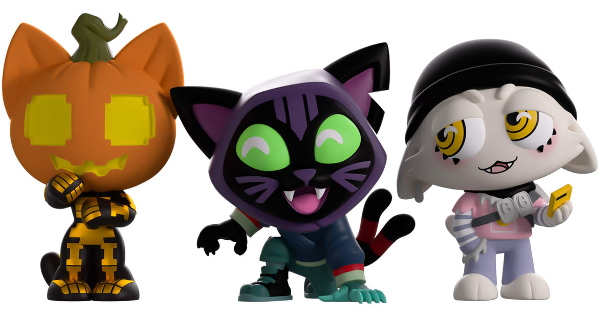 Youtooz - Fortnite Minitooz 3-Pack: Spice, Nyanja & Meow Skulls (2.2" - 2.4" Figures)