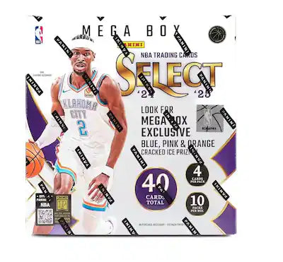 Panini - 2024-25 Select Basketball Mega Box (Blue, Pink & Orange Cracked Ice Prizms)