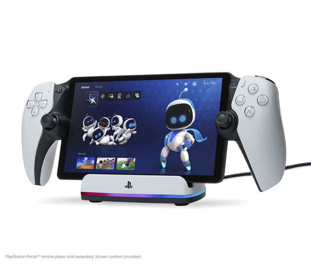 Games Media . 4:42 PM 1 O a I ... X Mustwe ae PlayStation PortalM remote player sold separately. Screen content simulated.