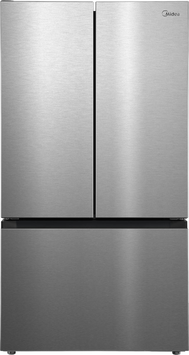 Front. Midea - 36-in Wide Standard-Depth PLUS  32 cu. ft.  French Door Refrigerator + Dual Icemaker + Extra-Large Capacity - Stainless Steel.