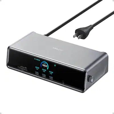 Anker - Prime Docking Station (DL7400), 14-Port Triple Display with DisplayLink, 140W Max USB-C Port