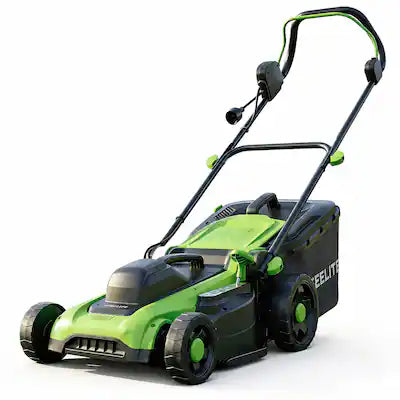 Steelite - 16-Inch 1800W Corded Lawn Mower with 10 Gallon Collection Bag & 6-Position Height Adjustment