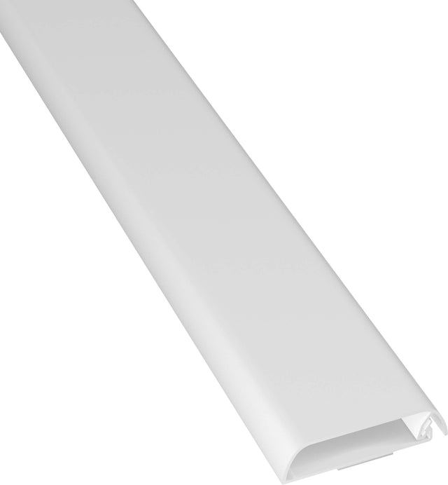 Front. D-Line - D-Line TV Cord Cover, Self-Adhesive - 2.36in (W)  x 0.59in (H) x 30in Length - White.