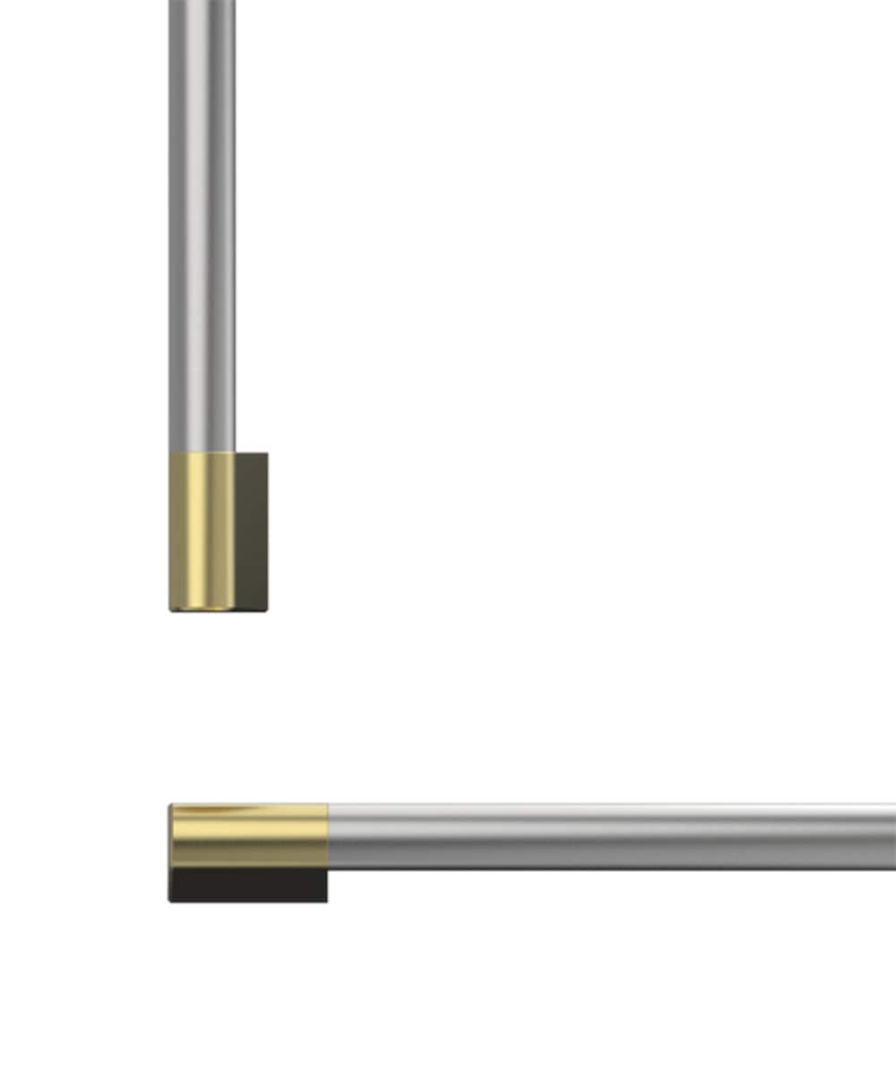 Fisher & Paykel - Pro Round Flush Handle Kit for Integrated Refrigerator Freezer, 36" - Brass