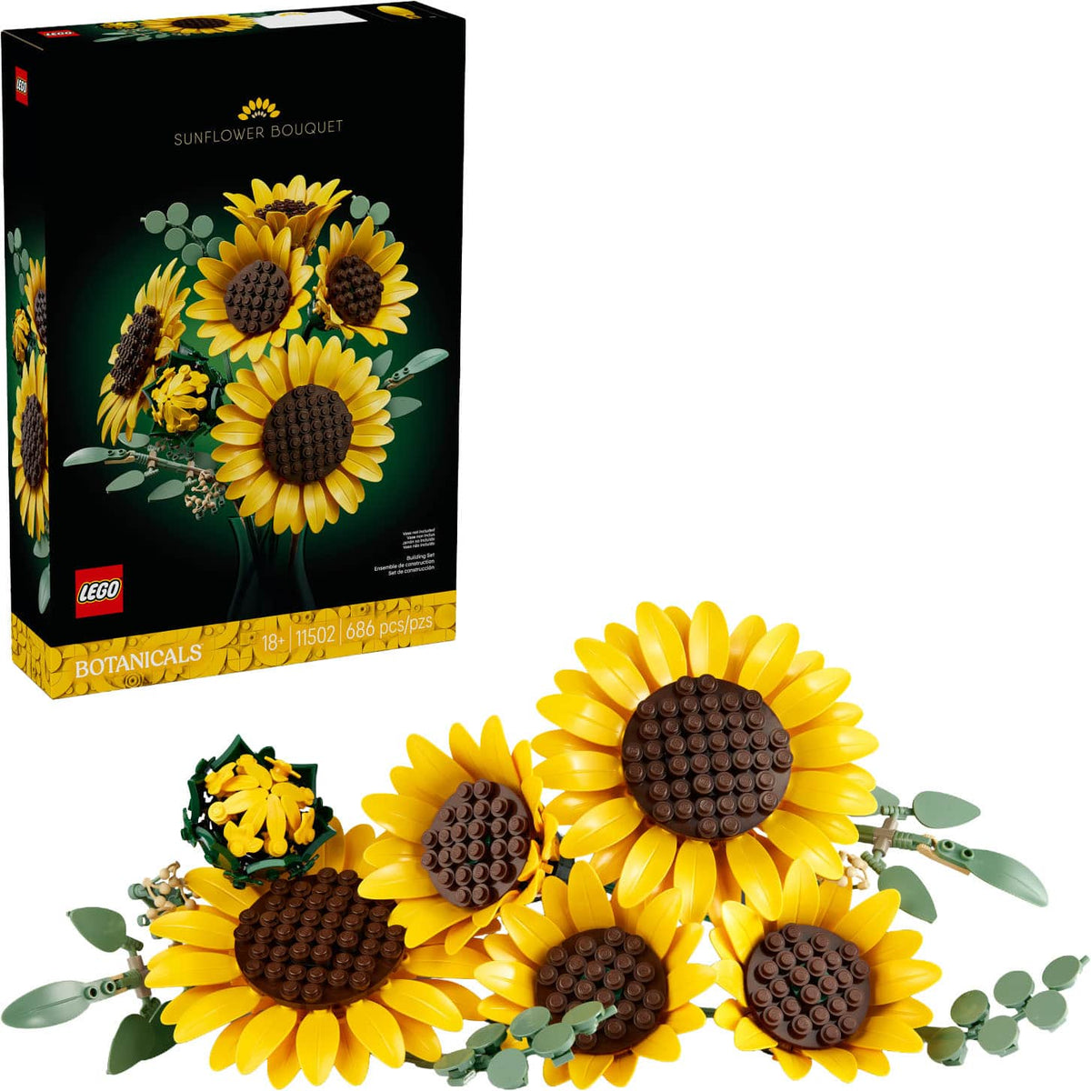 LEGO - Botanicals Sunflower Bouquet Building Set for Adults, Ages 18+ - 11502