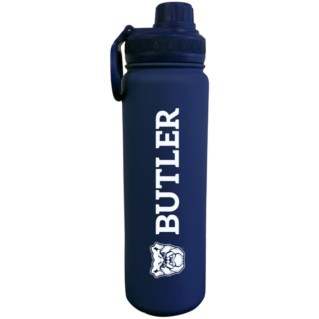 Front. The Fanatic Group - Navy Butler Bulldogs 24oz. Stainless Sport Bottle - Navy.