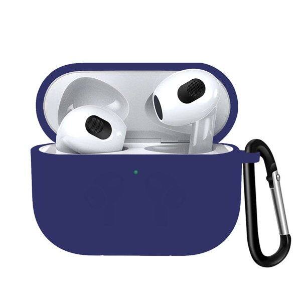 Front. Entronix - Entronix Liquid Silicone Case for AirPods 3rd Generation - Ultimate Protection and Comfort - Navy.