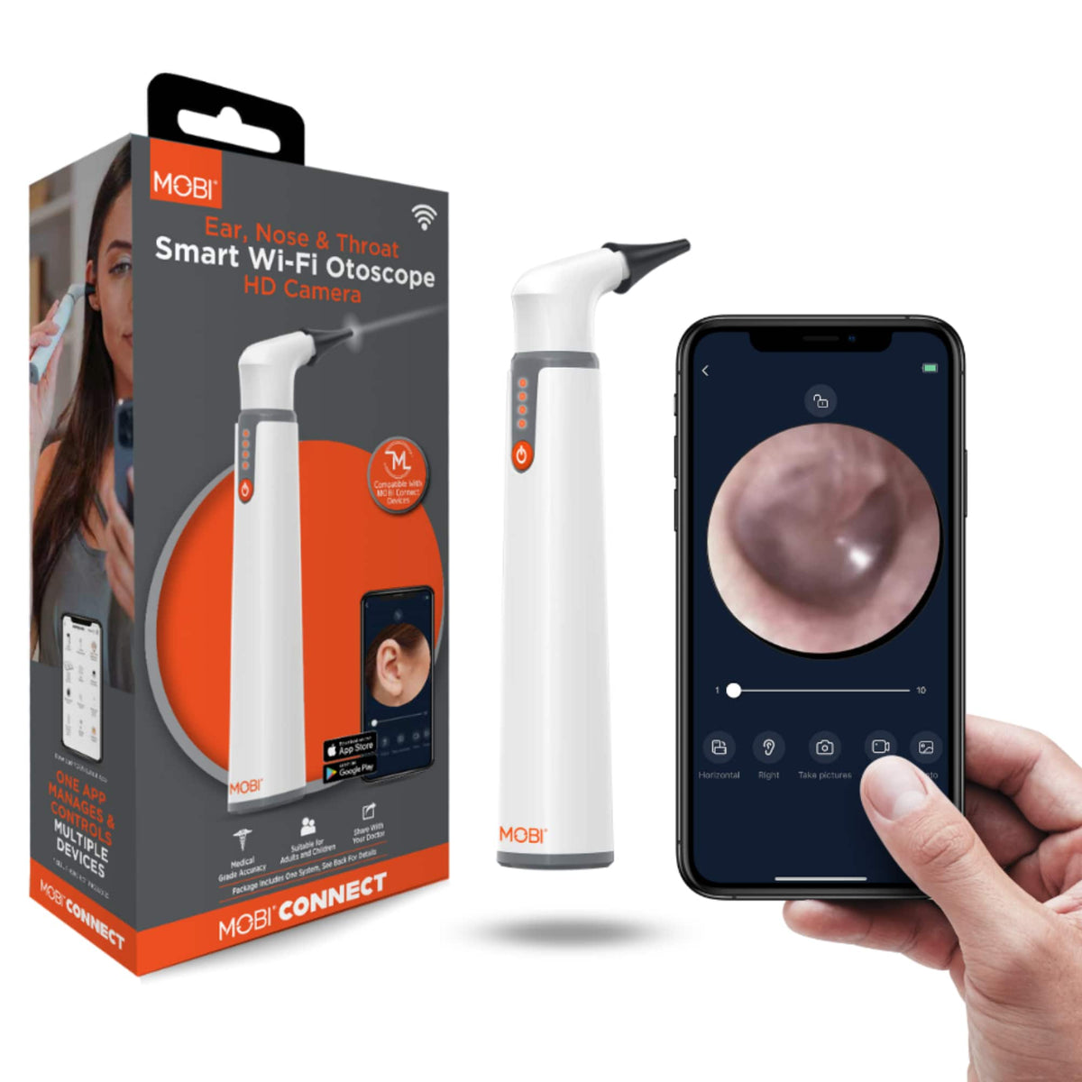 MOBI - Smart Wi-Fi Otoscrope - White