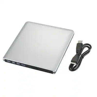 Topteng - 4K UHD External BD Burner – USB 3.0, Super Slim Aluminum, Read & Write Blu-ray, Fit for Windows Laptop & Mac