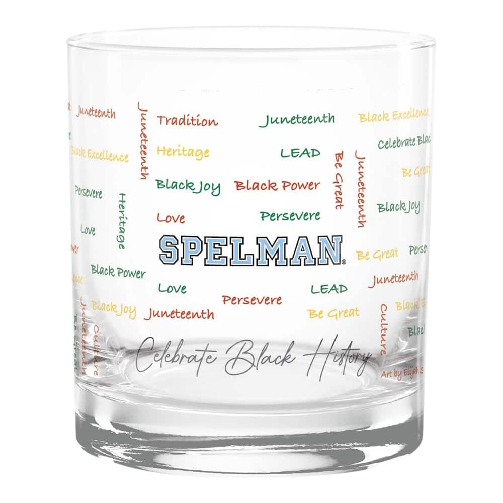 Indigo Falls - Spelman College Jaguars 14oz. Black History Month Rocks Glass - Multicolor