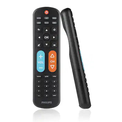 Philips - OneTouch Big Button MotionGlow Universal Remote for Samsung Smart TV, LG, Sony, VIZIO, Fire TV, Roku TV