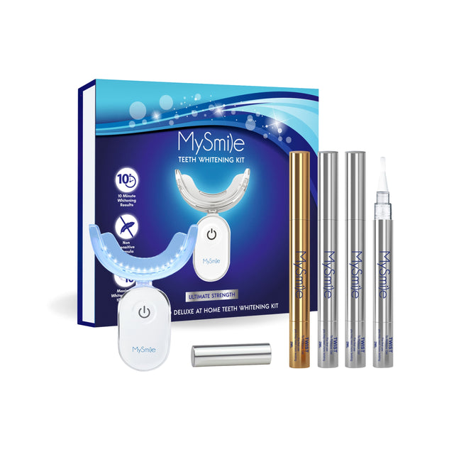 MySmile  
TEETH WHITENING KIT  

10 Minute Whitening Results  
Non-Native Formula  

ULTIMATE STRENGTH WHITENING KIT  
DELUXE AT HOME TEETH WHITENING KIT  

MySmile  
TWIST  
TWIST  
TWIST  
TWIST