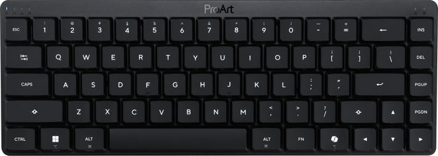 ProArt

ESC 1 2 3 4 5 6 7 8 9 0 - = INS

Q W E R T Y U I O P [ ] \

CAPS A S D F G H J K L : ; '

Z X C V B N M , . /

CTRL ALT ALT FN

PGUP PGDN CTRL ALT