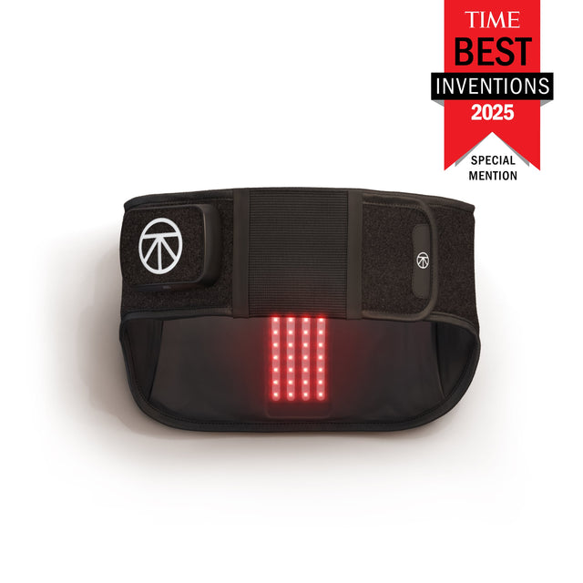 Front. Therabody - ThermBack LED – 4-in-1 Back Wrap With Heat, Far infrared, Vibration and LED Light Therapies For Lower Back Pain Relief - Black.