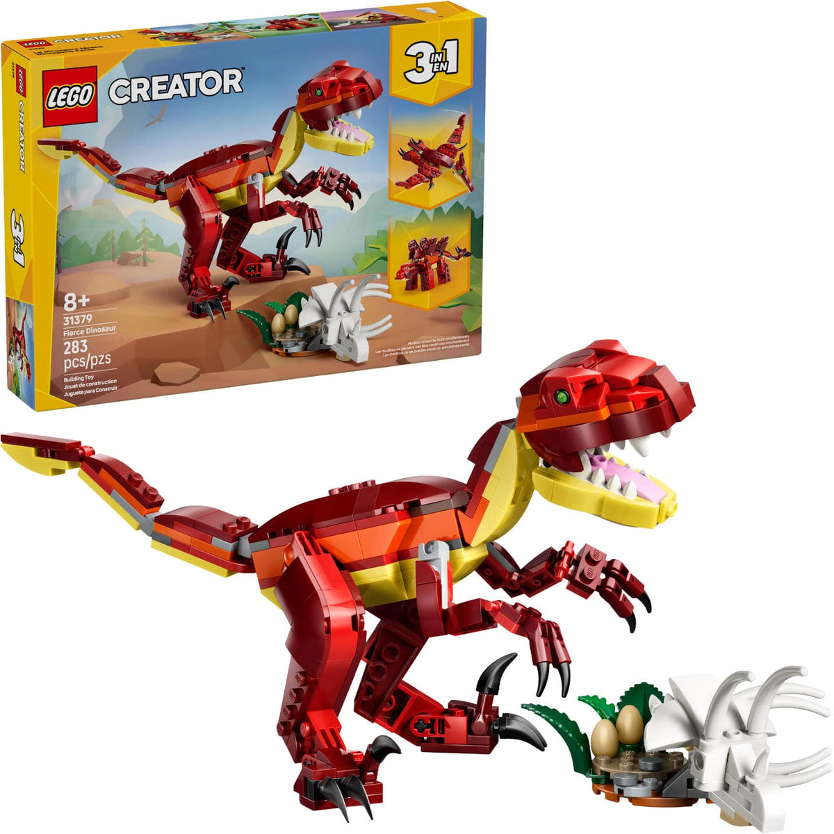 LEGO - Creator 3 in 1 Fierce Dinosaur Kids Toy 31379