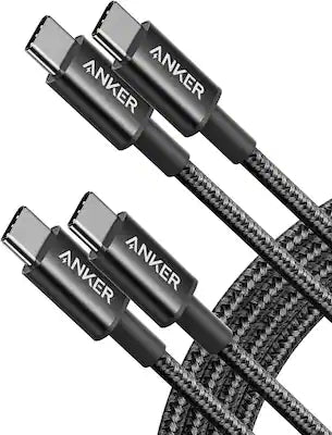 Anker - USB C to USB C Cable, Type-C 60W Fast Charging Cable (6 FT, 2Pack)