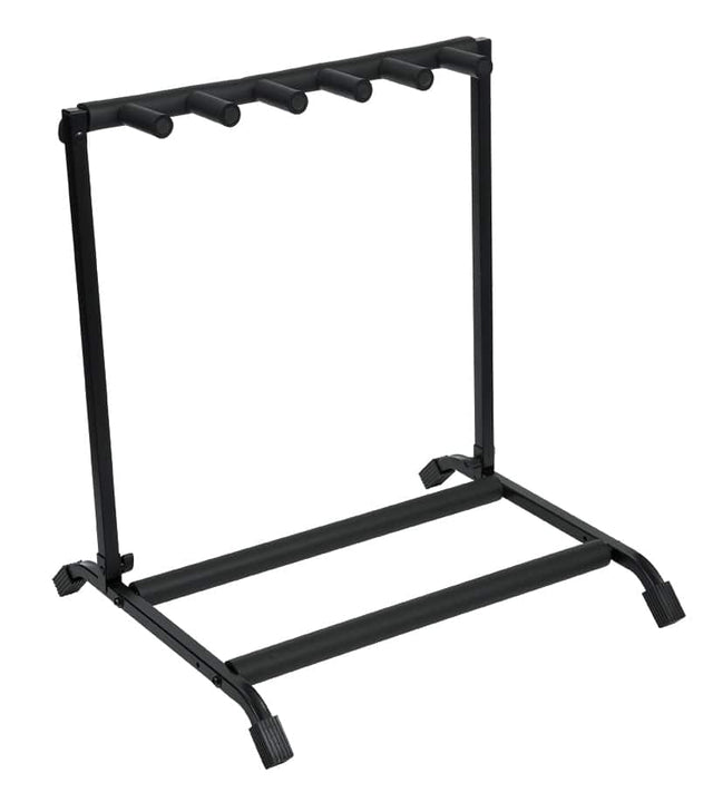 Front. Gator - Rok-It Collapsible, Folding Guitar Rack Designed to Hold 5x Electric or Acoustic Guitars, with Foam Padded Support.