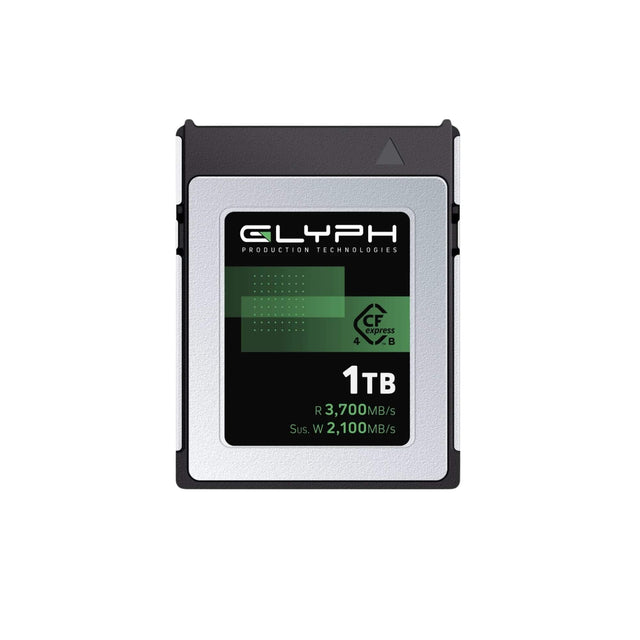 GLYPH PRODUCTION TECHNOLOGIES  
CFexpress 4.0  
1TB  
R: 3,700MB/s  
Sus. W: 2,100MB/s