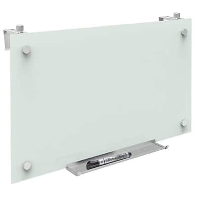 Front. Quartet - Infinity Magnetic Glass Cubicle Dry-Erase Whiteboard, 2.5' x 2'.