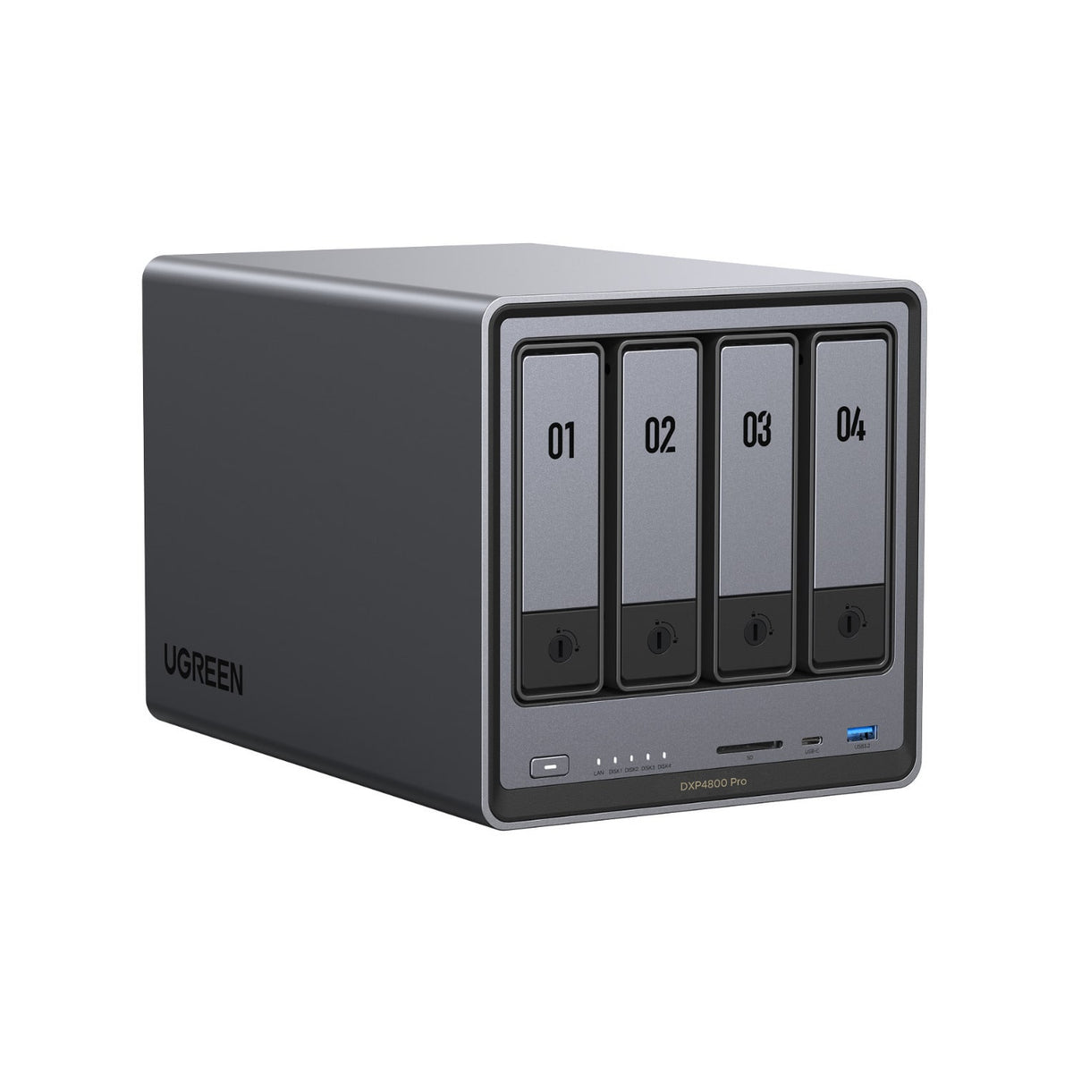 UGREEN - DXP4800 Pro 4-Bay NAS Enclosure 6-Core Processor with Expandable DDR5 RAM