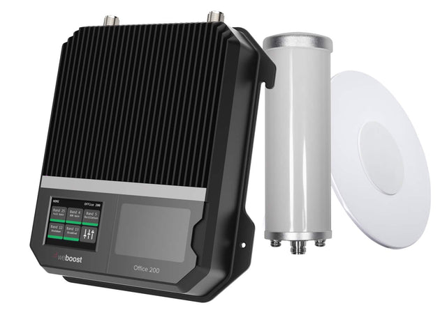 Angle. weBoost - Office 200 Cellular Signal Booster Kit for Small/Medium Businesses or Warehouse Spaces between 12,000 - 35,000 sq. ft. - Black.