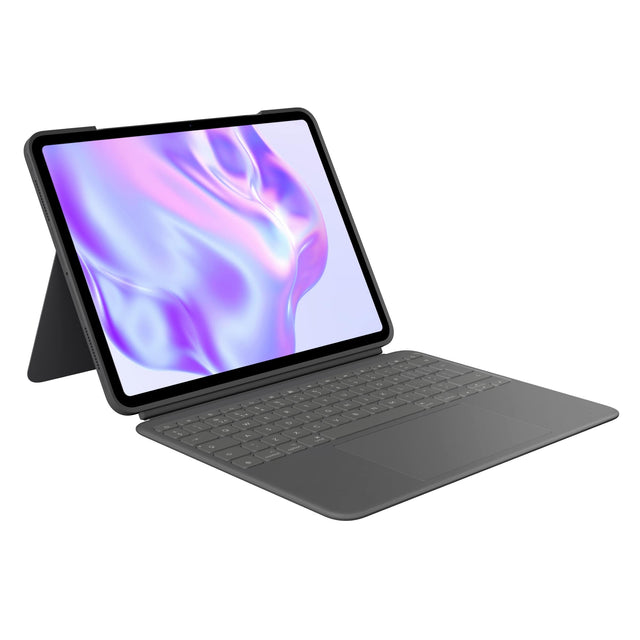 Front. Logitech - Combo Touch for iPad Pro 13-inch (Latest Model)(M4 & M5 chip) Keyboard Case with Detachable Keyboard and Trackpad - Graphite.