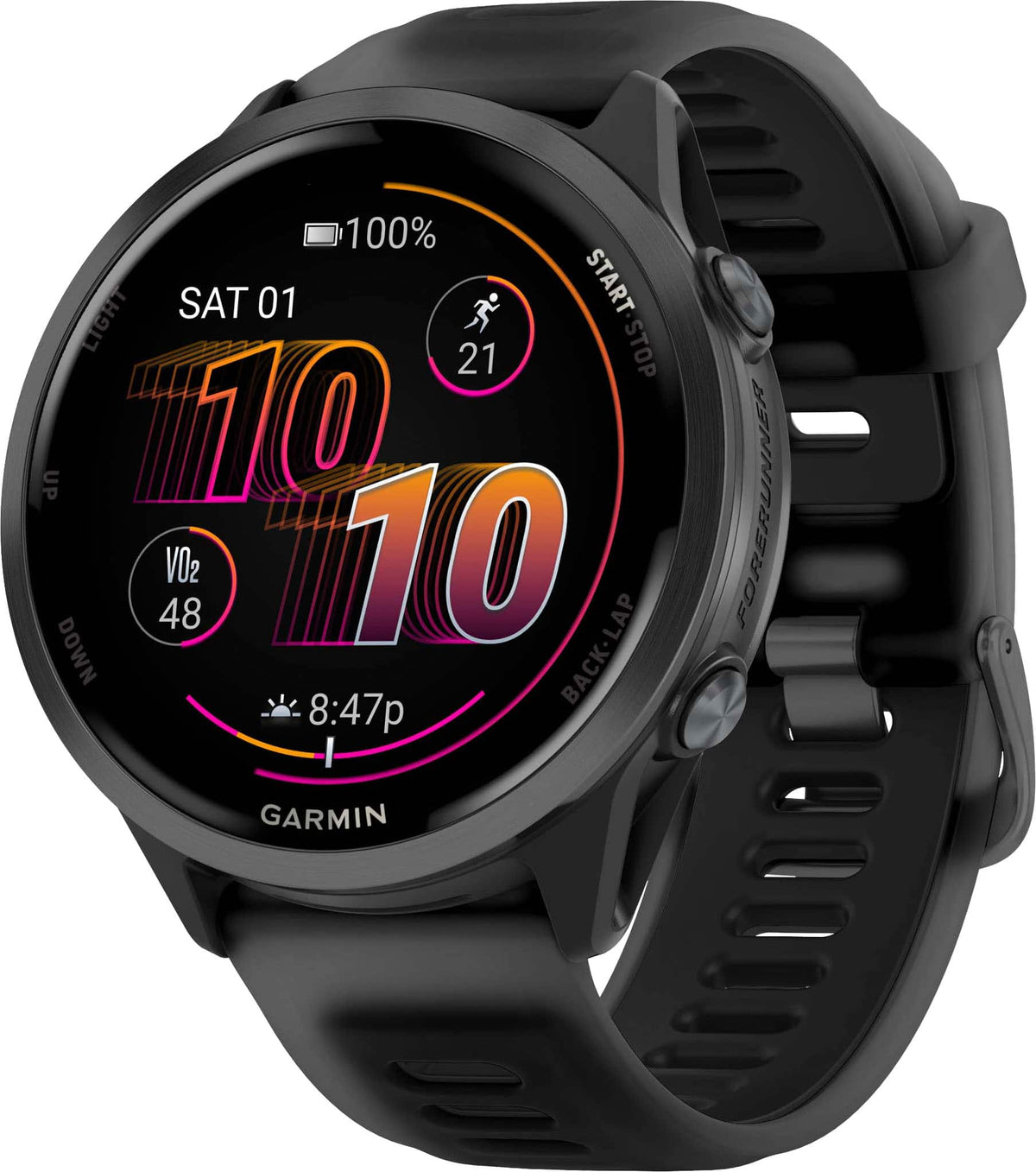 Garmin - Forerunner 570 GPS Smartwatch 47 mm Aluminum - Slate Gray Aluminum - (2025)