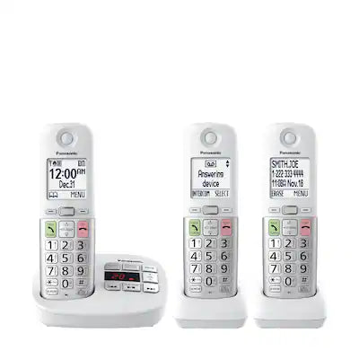 Panasonic - Easy-to-Use Cordless Phone with Flashlight and Quick-Touch Dialing - KX-TGU4 Series